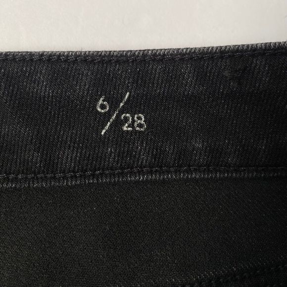 Liverpool Jeans Women 6/28 Cavalier Black The Straight Distressed Raw Frayed Hem - Picture 8 of 16